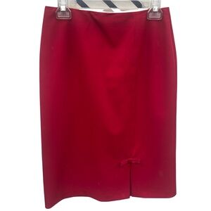 AGB High-Waisted Red Pencil Skirt - Size 6